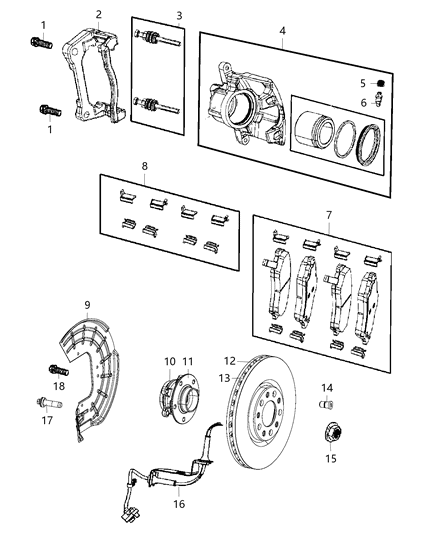 68346917AB CHRYSLER Pad kit (фото 2)