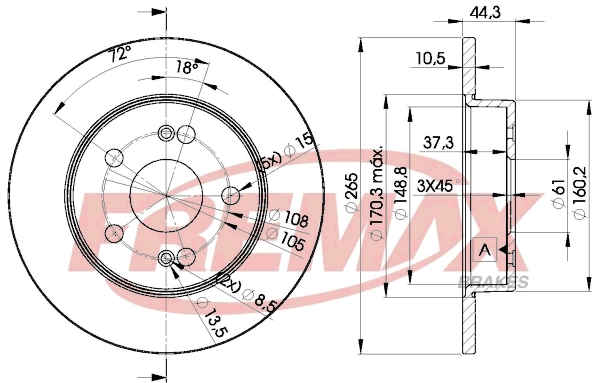 BD-4297 FREMAX Тормозной диск (фото 3)