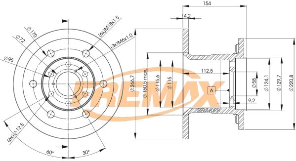 BD-4528 FREMAX Тормозной диск (фото 1)