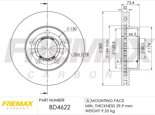 BD-4622 FREMAX Тормозной диск (фото 3)