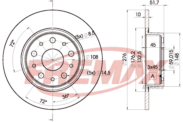 BD-4646 FREMAX Тормозной диск (фото 3)