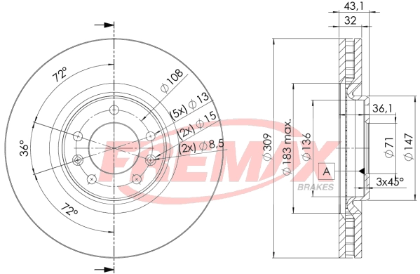 BD-4687 FREMAX Тормозной диск (фото 3)