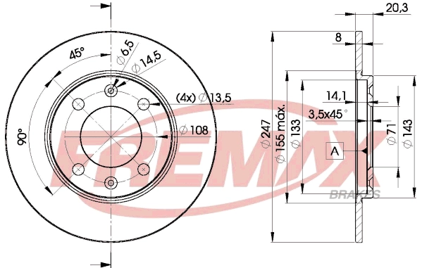 BD-4699 FREMAX Тормозной диск (фото 3)