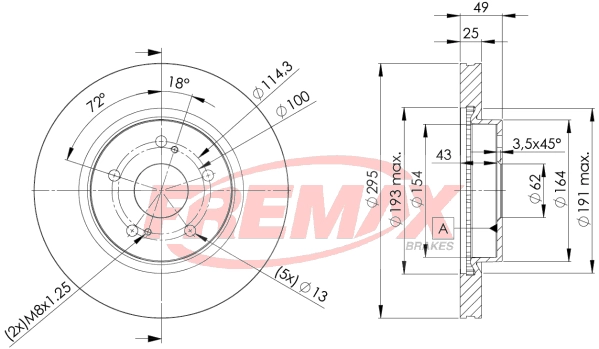 BD-4803 FREMAX Тормозной диск (фото 1)