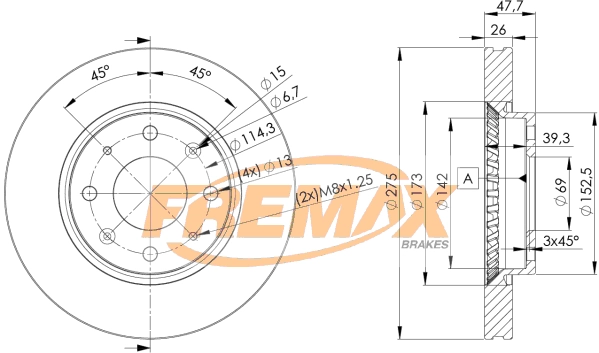 BD-5002 FREMAX Тормозной диск (фото 3)