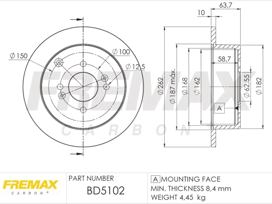 BD-5102 FREMAX Тормозной диск (фото 2)