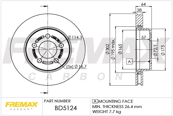 BD-5124 FREMAX Тормозной диск (фото 3)