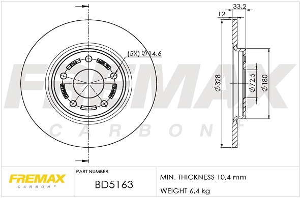 BD-5163 FREMAX Тормозной диск (фото 3)