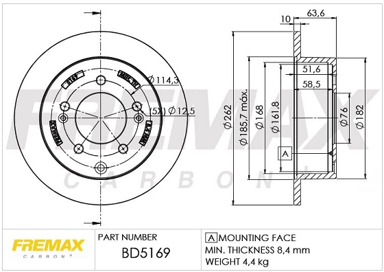 BD-5169 FREMAX Тормозной диск (фото 3)