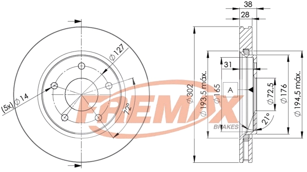 BD-5170 FREMAX Тормозной диск (фото 3)