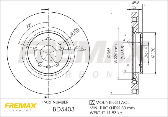 BD-5403 FREMAX Тормозной диск (фото 3)