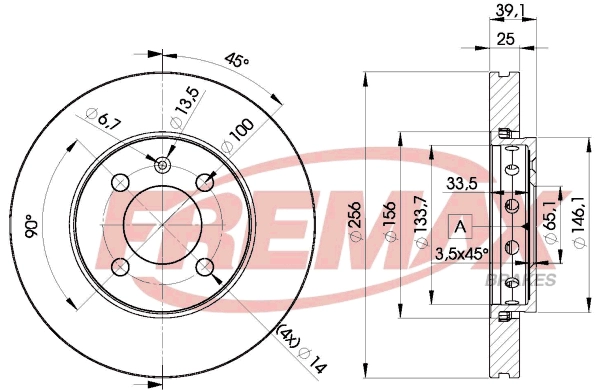 BD-5605 FREMAX Тормозной диск (фото 3)