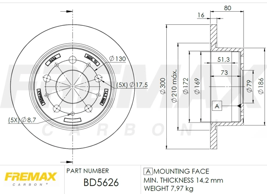 BD-5626 FREMAX Тормозной диск (фото 1)