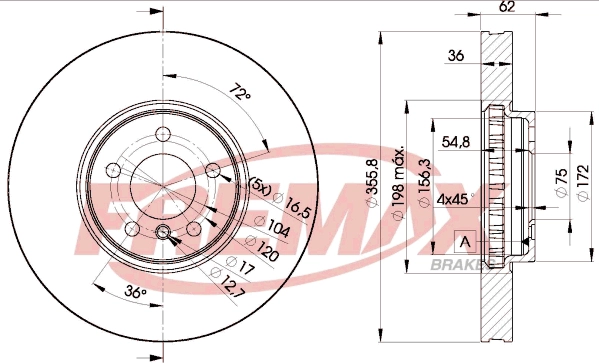 BD-5684 FREMAX Тормозной диск (фото 3)