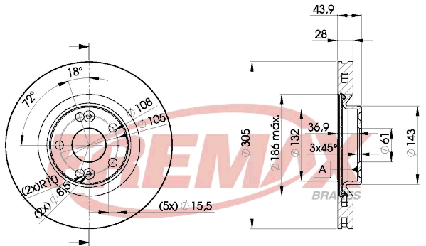 BD-6673 FREMAX Тормозной диск (фото 3)