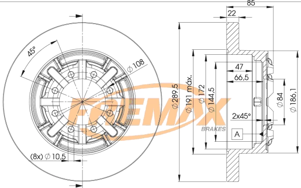 BD-8773 FREMAX Тормозной диск (фото 1)