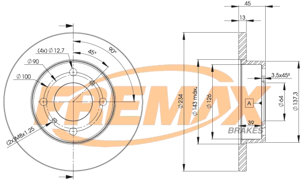 BD-9280 FREMAX Тормозной диск (фото 1)