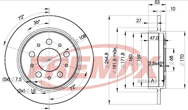 BD-9290 FREMAX Тормозной диск (фото 3)