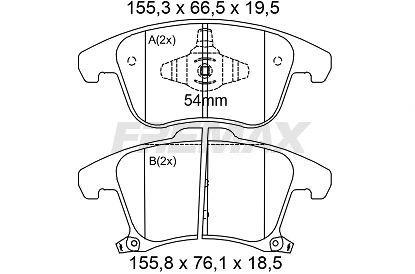 FBP-0001 FREMAX Комплект тормозных колодок, дисковый тормоз (фото 3)