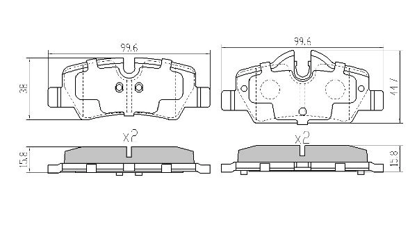 FBP-0003 FREMAX Комплект тормозных колодок, дисковый тормоз (фото 2)