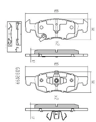 FBP-0018 FREMAX Комплект тормозных колодок, дисковый тормоз (фото 2)