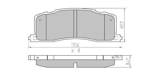 FBP-0024 FREMAX Комплект тормозных колодок, дисковый тормоз (фото 2)