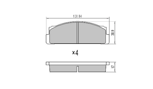 FBP-0025 FREMAX Комплект тормозных колодок, дисковый тормоз (фото 1)