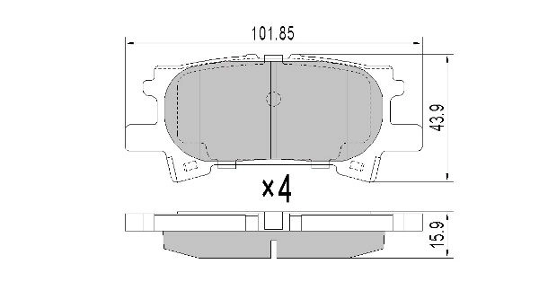 FBP-0068 FREMAX Комплект тормозных колодок, дисковый тормоз (фото 2)