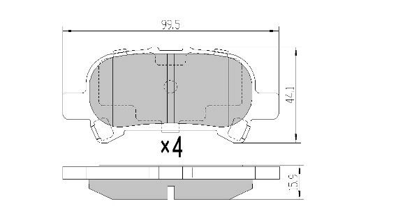 FBP-0075 FREMAX Комплект тормозных колодок, дисковый тормоз (фото 1)