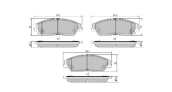 FBP-0080 FREMAX Комплект тормозных колодок, дисковый тормоз (фото 1)