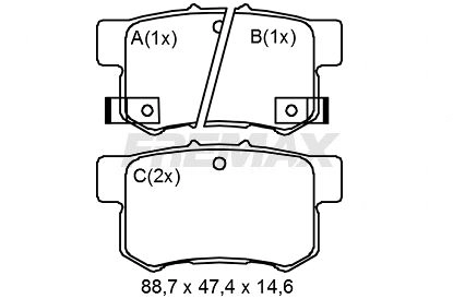 FBP-0297 FREMAX Комплект тормозных колодок, дисковый тормоз (фото 4)