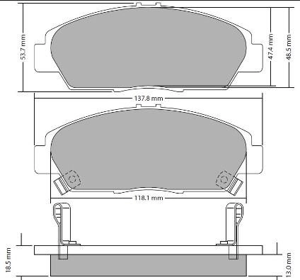 FBP-0302 FREMAX Комплект тормозных колодок, дисковый тормоз (фото 4)