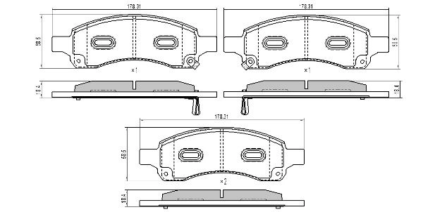 FBP-0328 FREMAX Комплект тормозных колодок, дисковый тормоз (фото 2)