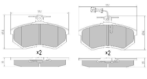 FBP-0446 FREMAX Комплект тормозных колодок, дисковый тормоз (фото 2)
