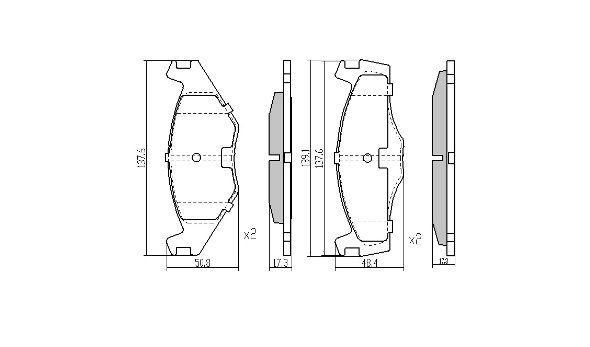 FBP-0461 FREMAX Комплект тормозных колодок, дисковый тормоз (фото 2)