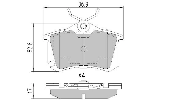 FBP-0574 FREMAX Комплект тормозных колодок, дисковый тормоз (фото 2)
