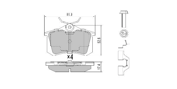 FBP-0575-01 FREMAX Комплект тормозных колодок, дисковый тормоз (фото 2)