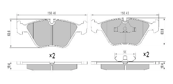 FBP-0625-01 FREMAX Комплект тормозных колодок, дисковый тормоз (фото 1)