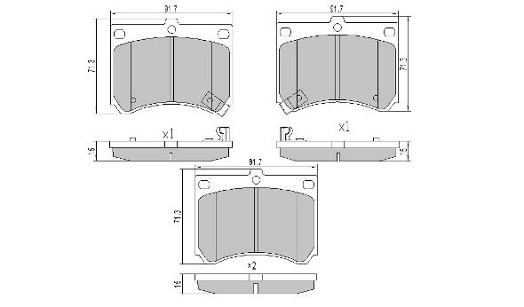 FBP-0797 FREMAX Комплект тормозных колодок, дисковый тормоз (фото 2)