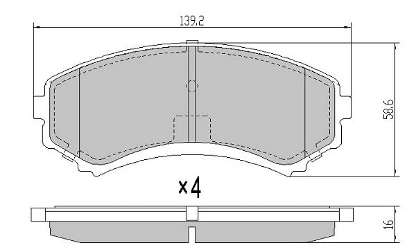 FBP-0854 FREMAX Комплект тормозных колодок, дисковый тормоз (фото 2)