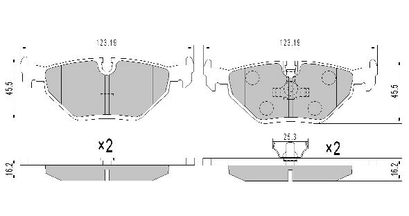 FBP-1008 FREMAX Комплект тормозных колодок, дисковый тормоз (фото 2)