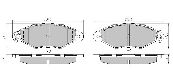 FBP-1083 FREMAX Комплект тормозных колодок, дисковый тормоз (фото 4)