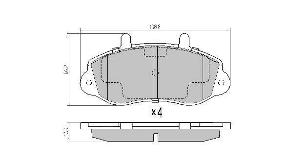 FBP-1140 FREMAX Комплект тормозных колодок, дисковый тормоз (фото 2)