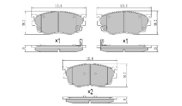 FBP-1262 FREMAX Комплект тормозных колодок, дисковый тормоз (фото 2)
