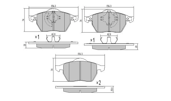 FBP-1513 FREMAX Комплект тормозных колодок, дисковый тормоз (фото 4)