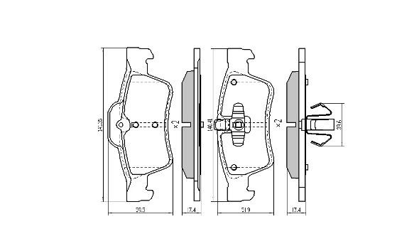 FBP-1523 FREMAX Комплект тормозных колодок, дисковый тормоз (фото 2)