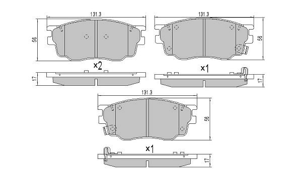 FBP-1533 FREMAX Комплект тормозных колодок, дисковый тормоз (фото 1)