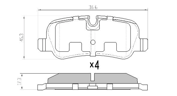 FBP-1567 FREMAX Комплект тормозных колодок, дисковый тормоз (фото 2)