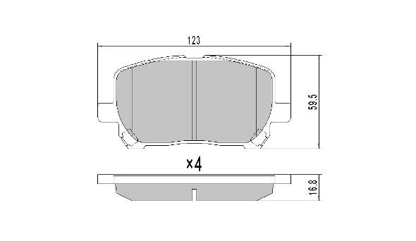 FBP-1668 FREMAX Комплект тормозных колодок, дисковый тормоз (фото 1)