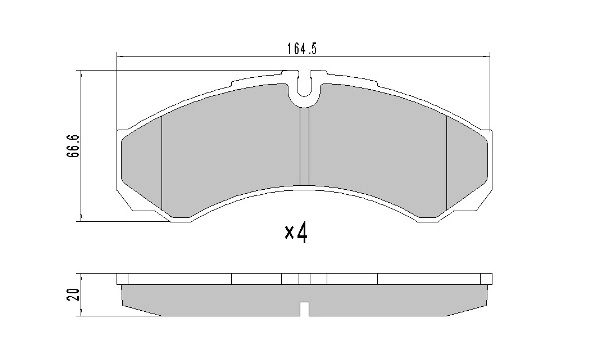 FBP-1688 FREMAX Комплект тормозных колодок, дисковый тормоз (фото 2)